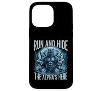 Carcasa para iPhone 14 Pro MAX Fierce Run and Hide The Alpha 's Here Werewolf Wolf Fantasy