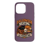 Carcasa para iPhone 14 Pro MAX Fin de Semana Acogedor de Calabaza de Halloween