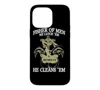 Carcasa para iPhone 14 Pro MAX Fisher of Men We Catch 'Em, Él los Limpia (Mateo 4:19)