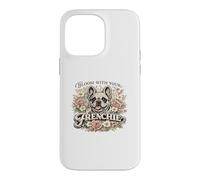 Carcasa para iPhone 14 Pro MAX Florece con tu Regalo Floral para mamá de Bulldog Francés