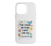 Carcasa para iPhone 14 Pro MAX For I Know The Plans I Have For You Christian Back To School