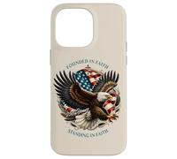 Carcasa para iPhone 14 Pro MAX Founded and Standing in Faith Vintage Watercolor Eagle 1776
