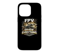 Carcasa para iPhone 14 Pro MAX FPV Over Everything Drone Quad Pilot Gold Vintage Gift