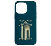 Carcasa para iPhone 14 Pro MAX Freedom Isnt Free Patriotic Eagle Bird Diseño de Bandera Estadounidense