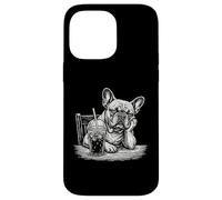 Carcasa para iPhone 14 Pro MAX French Bulldog Café Espresso Cafeína Latte Barista Brewer
