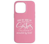 Carcasa para iPhone 14 Pro MAX Friends Side by Side Miles Apart Sisters Connected by Heart