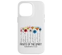 Carcasa para iPhone 14 Pro MAX Fruits of The Spirit Gálatas 5 22 Verso de la Biblia Cristiano