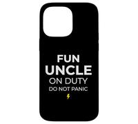 Carcasa para iPhone 14 Pro MAX Fun Uncle On Duty Do Not Panic Hermano Hermano