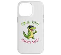 Carcasa para iPhone 14 Pro MAX Funny Animal Cool Kids Always Smile, Crocodile Alligator