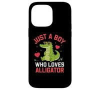 Carcasa para iPhone 14 Pro MAX Funny Animal Crocodile, Just a Boy Who Loves Alligator