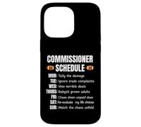 Carcasa para iPhone 14 Pro MAX Funny Fantasy Football Commissioner Schedule Draft Day