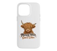 Carcasa para iPhone 14 Pro MAX Funny Highland Cow desordenado Pelo no Importa Lindo Amante de la Vaca