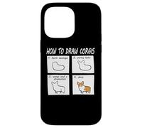 Carcasa para iPhone 14 Pro MAX Funny How To Draw Pembroke Welsh Corgi Dog Lover