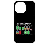 Carcasa para iPhone 14 Pro MAX Funny Introvert Humor Energy Level Graphic Anti Social Fun