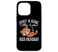 Carcasa para iPhone 14 Pro MAX Funny Kawaii Womens Girl Who Loves Red Pandas Lover