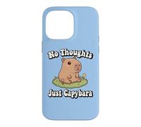 Carcasa para iPhone 14 Pro MAX Funny Kids Kawaii Meme Chill No Thoughts Just Capybara Vibes