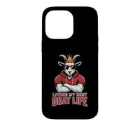 Carcasa para iPhone 14 Pro MAX Funny Living Best Goat Life Fantasy Football Commish My King