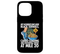 Carcasa para iPhone 14 Pro MAX Funny Marathon Runner Carbo Loading Mile 20 Joke