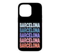 Carcasa para iPhone 14 Pro MAX Funny Modern Repetitive Text Design Barcelona Spain