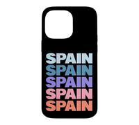 Carcasa para iPhone 14 Pro MAX Funny Modern Repetitive Text Design Spain Spaniard Europe