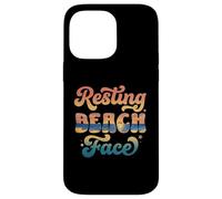 Carcasa para iPhone 14 Pro MAX Funny Resting Beach Face Summer and Beach Cute Ocean Lovers