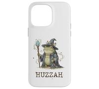 Carcasa para iPhone 14 Pro MAX Funny Wizard Frog Huzzah Meme Fantasy Humor Cottagecore