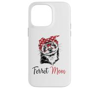 Carcasa para iPhone 14 Pro MAX Funny Womens Girls Glasses Bandana Mom Ferret Lover
