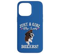 Carcasa para iPhone 14 Pro MAX Funny Womens Kids Just A Girl Who Loves Boxer Dog Lover
