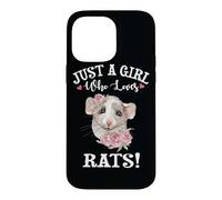 Carcasa para iPhone 14 Pro MAX Funny Womens Kids Just A Girl Who Loves Dumbo Ear Rats Lover