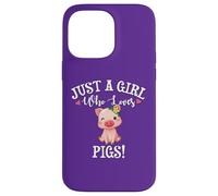 Carcasa para iPhone 14 Pro MAX Funny Womens Moms Girl Who Loves Pigs Cute Show Pig Lover