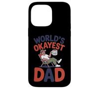 Carcasa para iPhone 14 Pro MAX Funny World'S Okayest Dad Relajante Padre Divertido