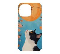 Carcasa para iPhone 14 Pro MAX Gato Japonés Mirando Al Sol