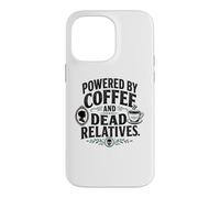 Carcasa para iPhone 14 Pro MAX Genealogía Divertida impulsada por el café y parientes Muertos