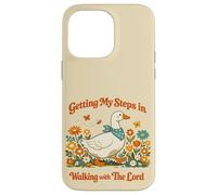Carcasa para iPhone 14 Pro MAX Getting My Steps in Walking with The Lord Christian Floral