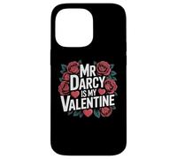 Carcasa para iPhone 14 Pro MAX Girls Womens Bookish Valentines Day Mr Darcy Is My Valentine