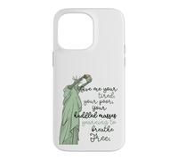 Carcasa para iPhone 14 Pro MAX Give Me Your Tired Huddled Masses Statue of Liberty Freedom