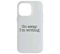 Carcasa para iPhone 14 Pro MAX GO Away I'm ESCRITING Typewriter Fuente Escritor Ocupado Meme ON Back