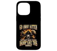 Carcasa para iPhone 14 Pro MAX Go Away Kitten, Divertido Bootleg Daddy Sigma Skeleton Biker