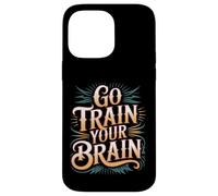 Carcasa para iPhone 14 Pro MAX Go Train Your Brain Fitness Enfoque Metas Bienestar -