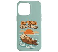 Carcasa para iPhone 14 Pro MAX Go with The Flow Sea Otter Retro Animal
