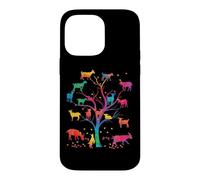 Carcasa para iPhone 14 Pro MAX Goat Tree Colorful Goat mom Goat Dad Goat Girl