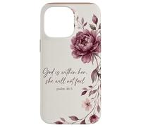 Carcasa para iPhone 14 Pro MAX God is Within Her, She Will Not Fail Cristiana Flores Fe Art