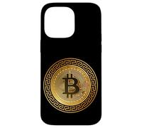 Carcasa para iPhone 14 Pro MAX Golden Stylish Bitcoin Tees, Bitcoin Cryptocurrency Graphic