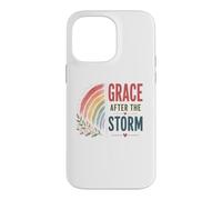 Carcasa para iPhone 14 Pro MAX Gracia después de la tormenta Boho Rainbow Oración Cristiana Positiva