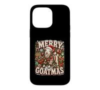 Carcasa para iPhone 14 Pro MAX Gráfico navideño Retro de Farm Goat Merry Goatmas
