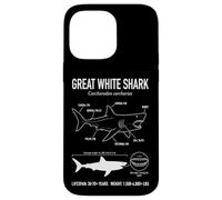 Carcasa para iPhone 14 Pro MAX Gran Tiburón Blanco Anatomía Océano