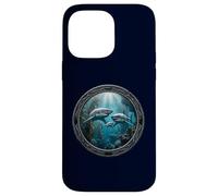 Carcasa para iPhone 14 Pro MAX Gran tiburón Blanco observador de Tiburones Buzo Familia de Tiburones en el océano
