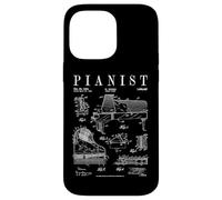 Carcasa para iPhone 14 Pro MAX Grand Piano Old Vintage Patent Pianist Dibujo Print
