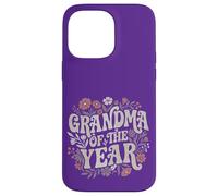 Carcasa para iPhone 14 Pro MAX Grandma of The Year Retro Floral Cute Grandmother Vintage