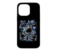 Carcasa para iPhone 14 Pro MAX Great White Shark Storm Funny Ocean Animal Marine Graphic